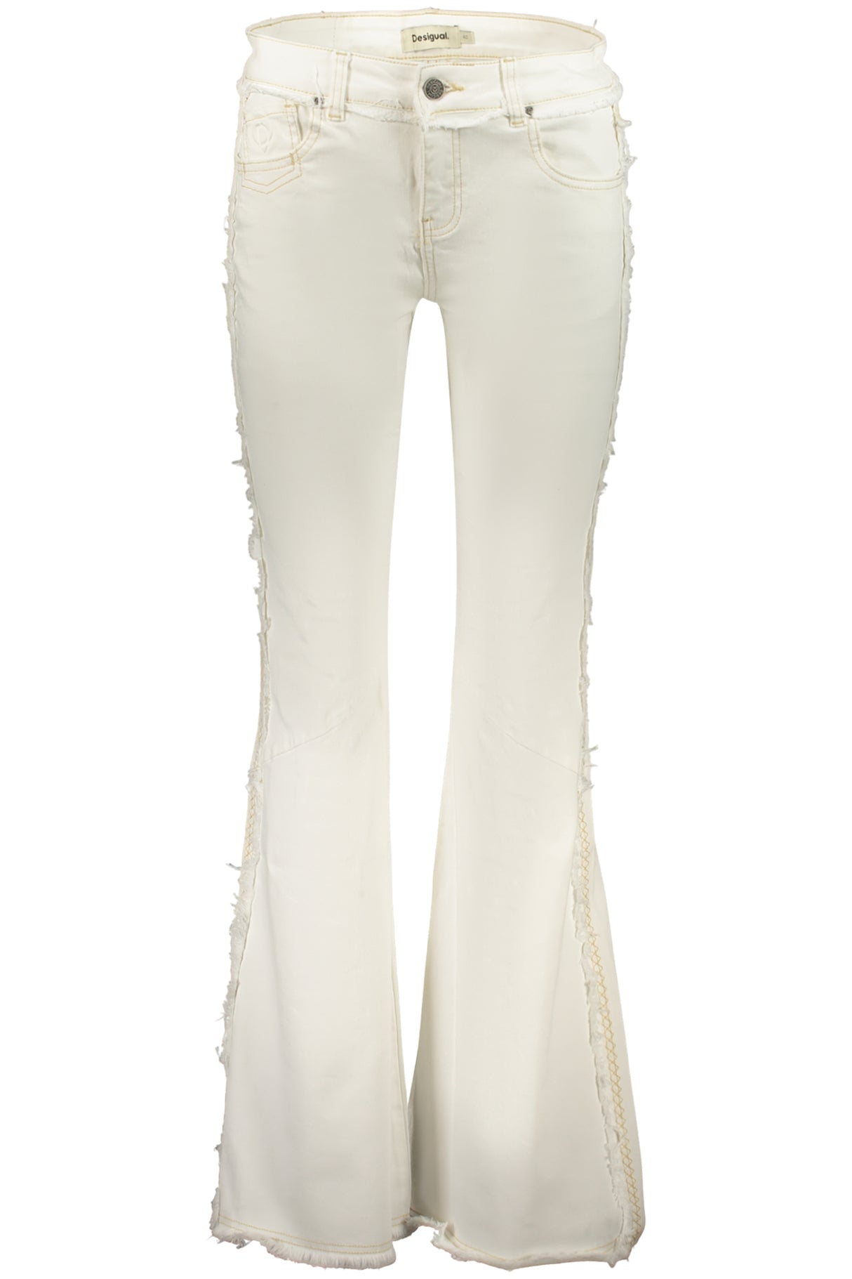 DESIGUAL WOMEN'S DENIM JEANS WHITE