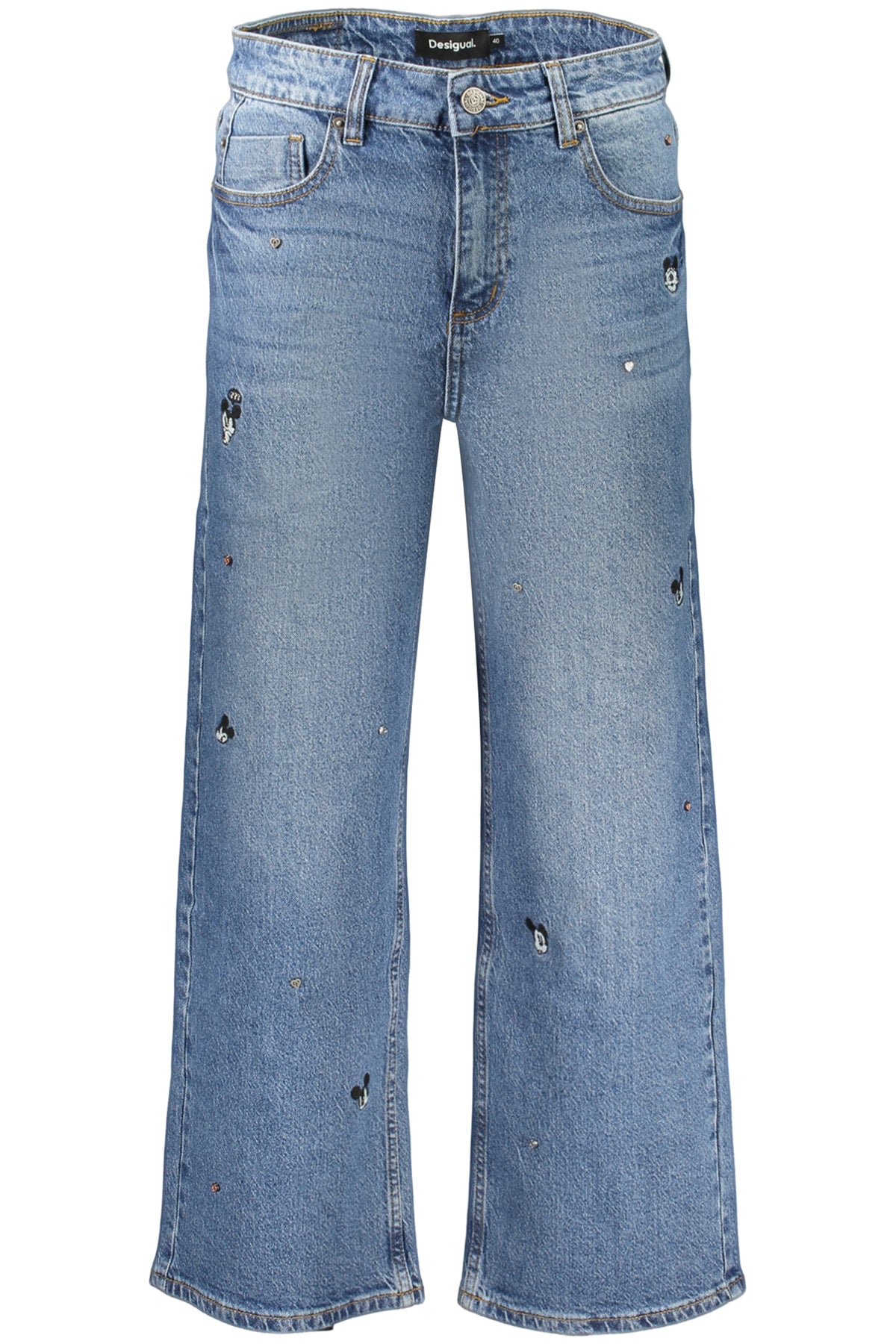 DESIGUAL WOMEN'S DENIM JEANS BLUE