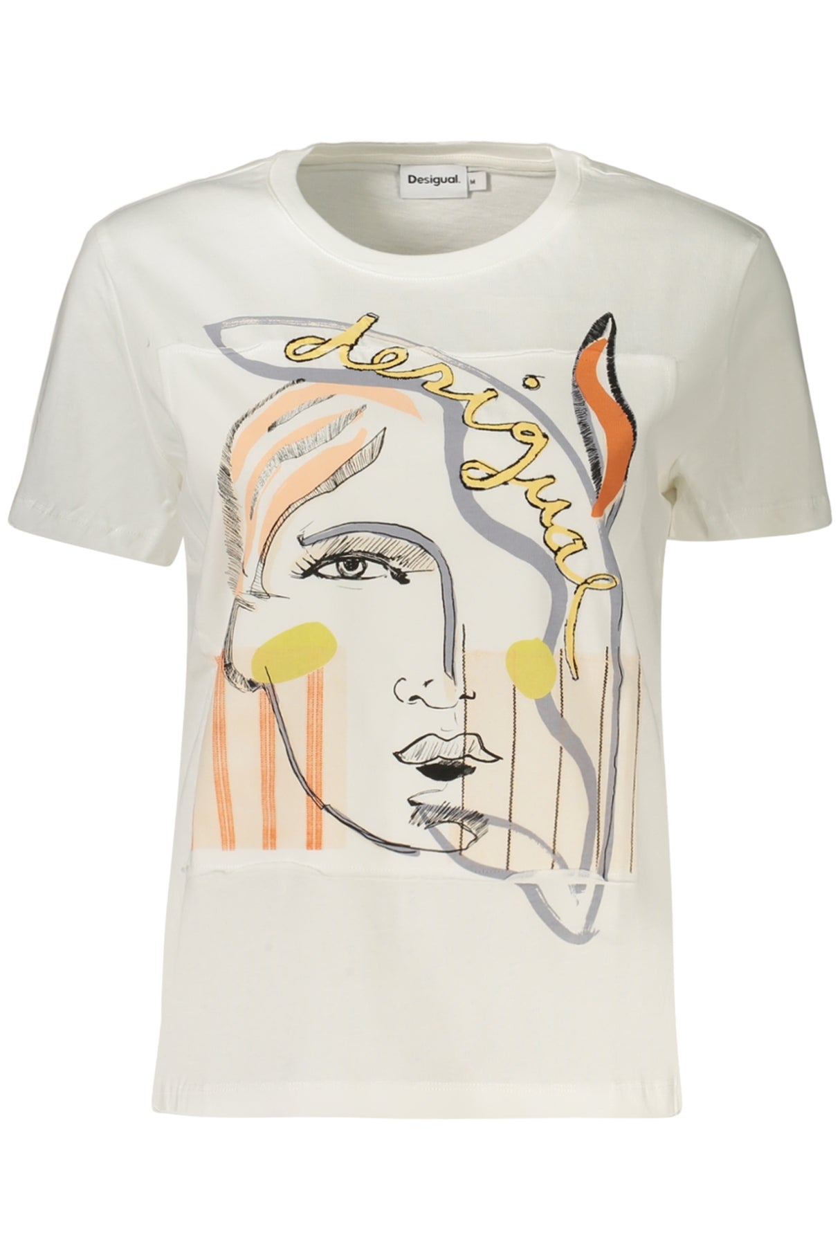 DESIGUAL WOMEN'S SHORT-SLEEVE T-SHIRT WHITE