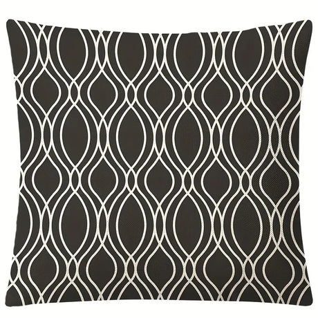 Linen Blend Geometric Cushion Cover for Home Decor