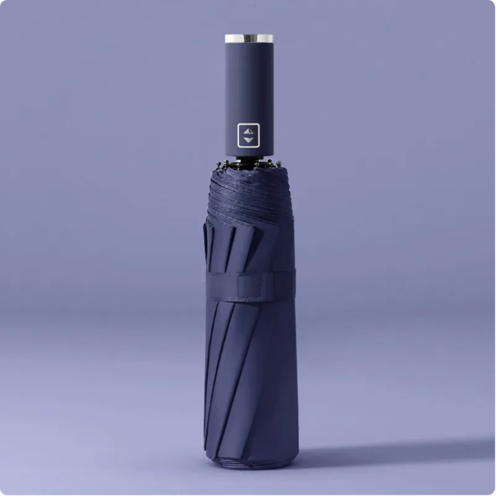 Black Folding Automatic Umbrella – UV Protection
