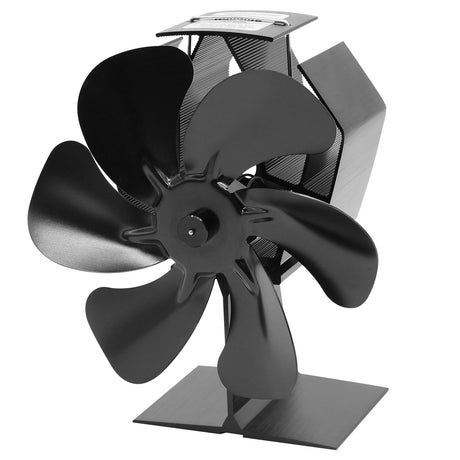 whicow Wood Stove Fan for Buddy Heater Wood Stove Fan Heat Powered Thermal Fireplace Fan Woodstove with Bracket Fixed on Propane Space Heater/Mr. heater Camping Outdoor/Indoor Use