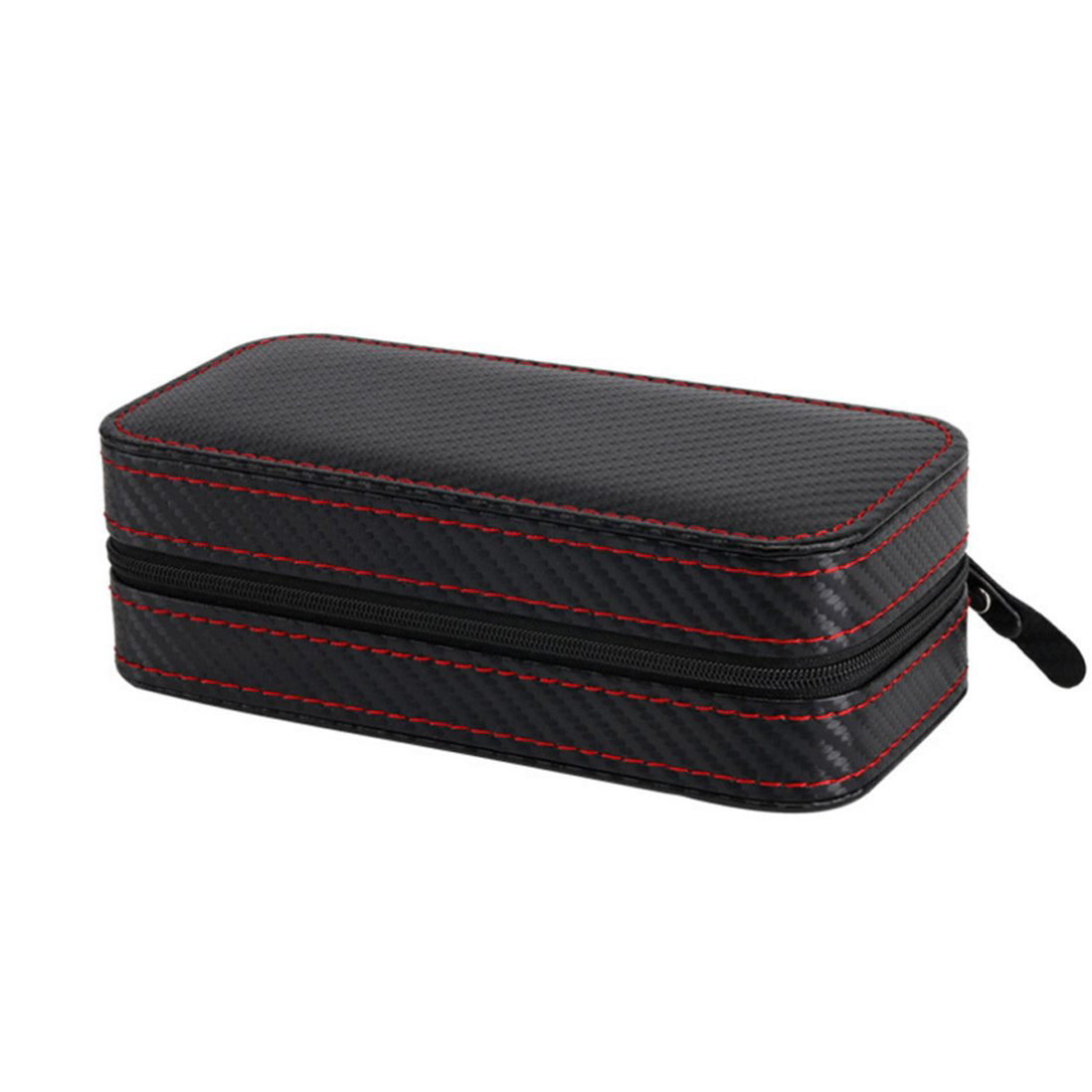 2-Slot Carbon Fiber Watch Box with Travel Case