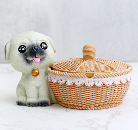 Dog Home Decor Figurine and Key Storage Box