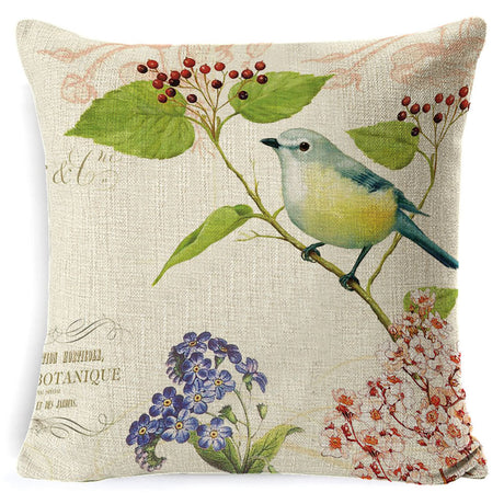 Vintage Country Animal Bird Pillow Cases for Home Decor
