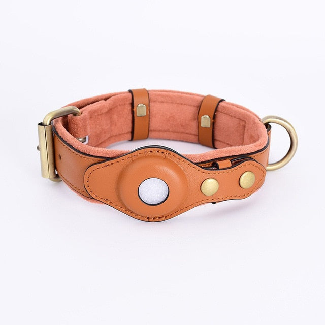 Anti-Verlust-Hundehalsband aus Leder