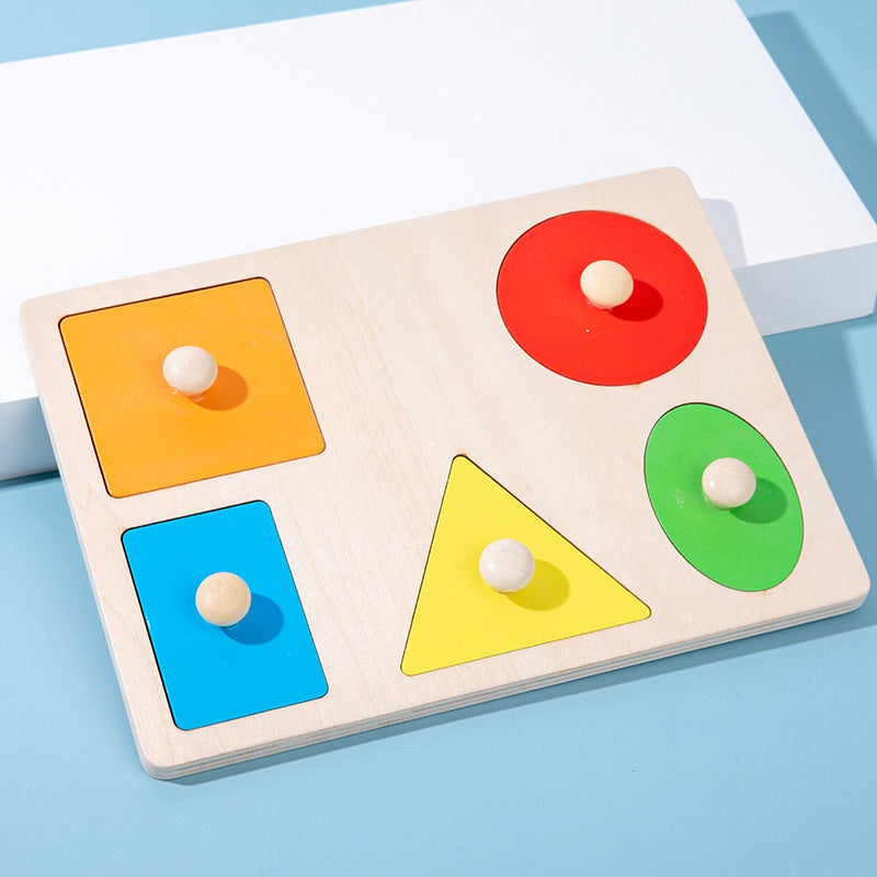 Geometric Shapes Hand-Grip Educational Toy Panel (1pc)
