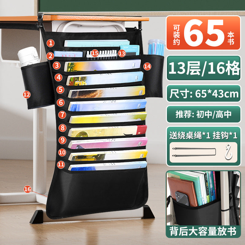 Desk Side Book Storage Bag for Students