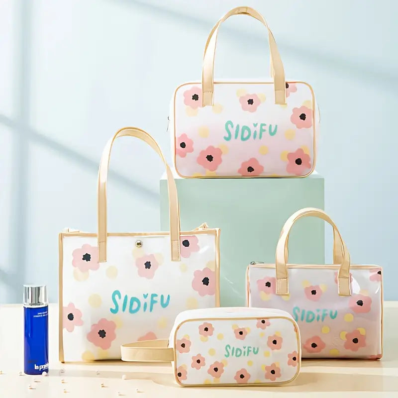 Translucent Waterproof Makeup Bag Toiletry Organizer