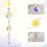 Crystal Moon Sun Prism Suncatcher for Home Decor