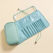 Waterproof Cosmetic Bag with Makeup Brush Organizer