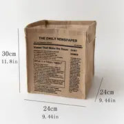 Natural Jute Foldable Desktop Organizer (1pc)