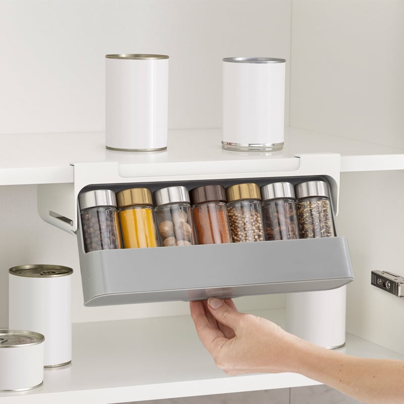 Hanging Spice Jar Storage Rack for Kitchen Use