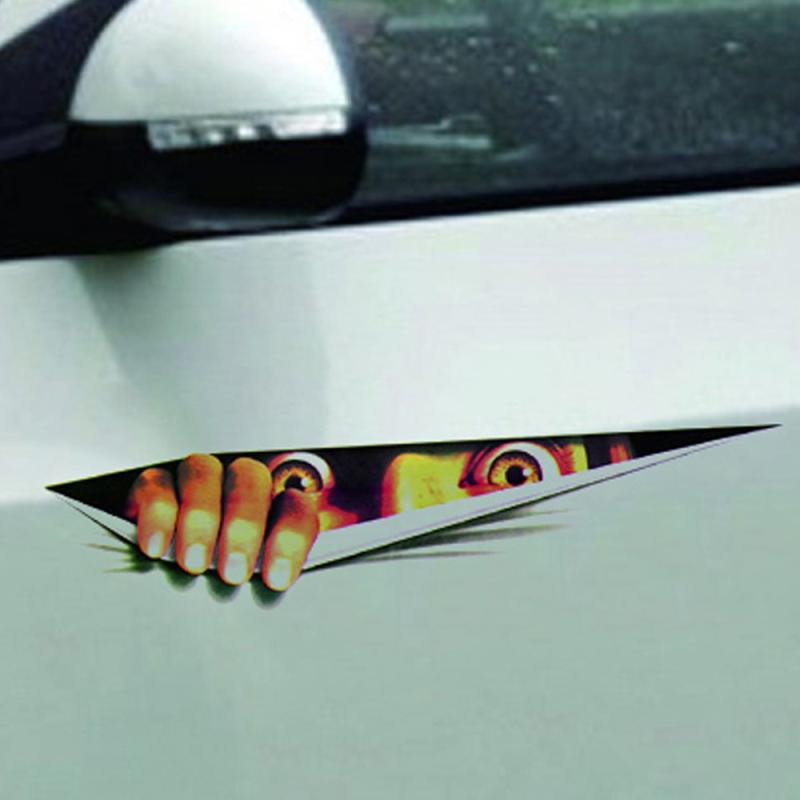 3D Halloween Car Wall Stickers & Decor (Realistic Eyes)