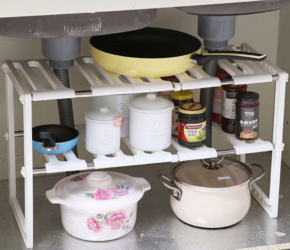 Expandable Kitchen Sink Organizer with Dual Layers