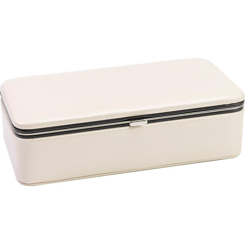Compact Mini PU Jewelry Organizer Box for Home Use