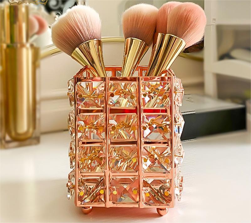 European Crystal Makeup Brush Holder and Organizer