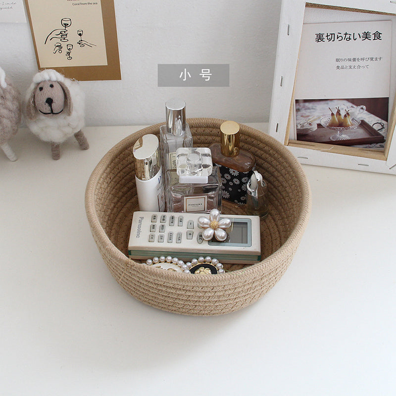 Scandinavian Cotton Rope Storage Basket for Toys & Laundry