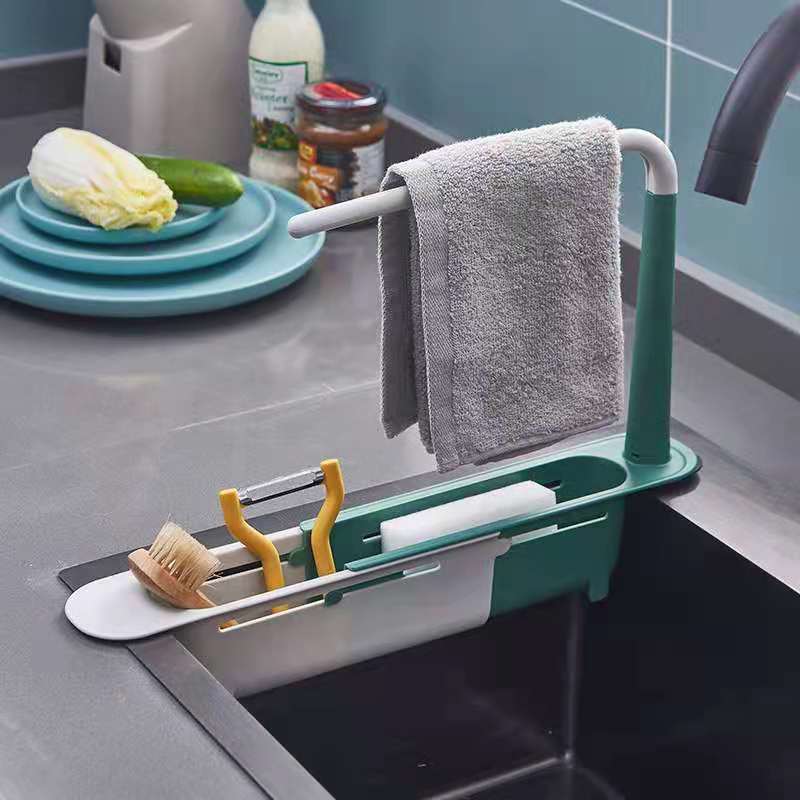 Telescopic Sink Drain Rack and Storage Organizer