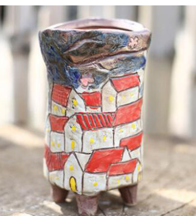 Hand-Painted Ceramic Succulent Planter Pot