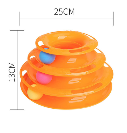 Interactive 4-Layer Cat Toy Puzzle Track Tower