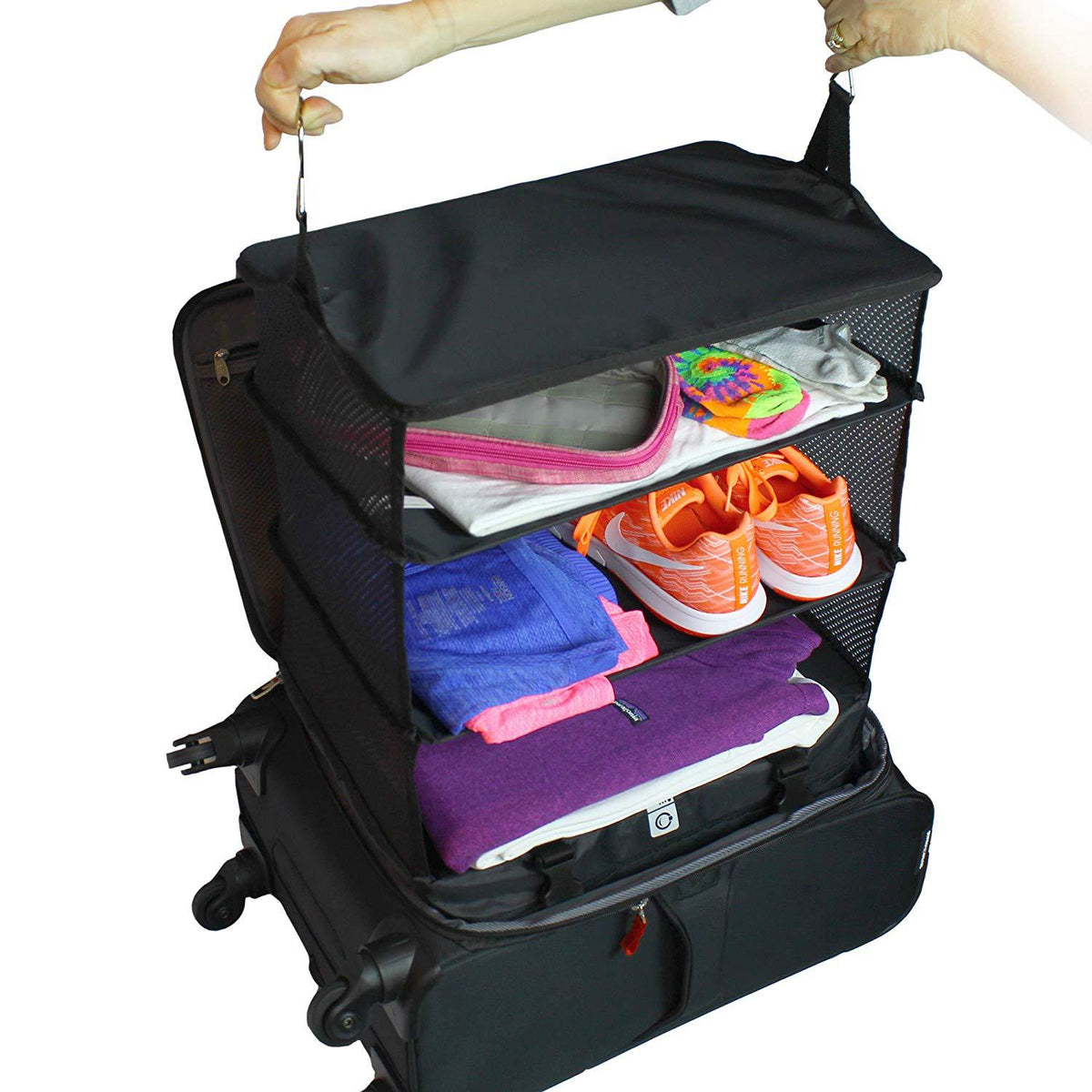 3-Layer Travel Hanging Bag, Multifunctional Luggage Organizer