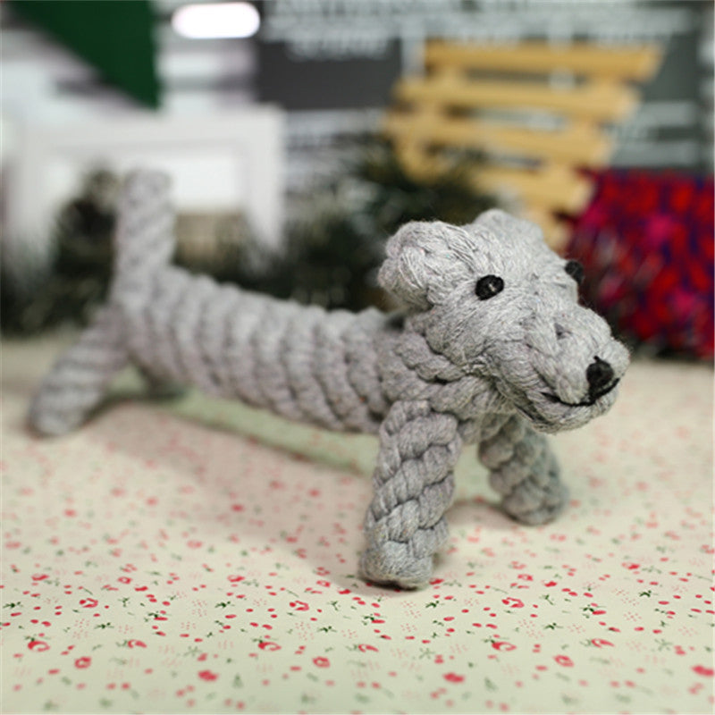 Pet Toy: Chew Rope Animal Shape for Dogs
