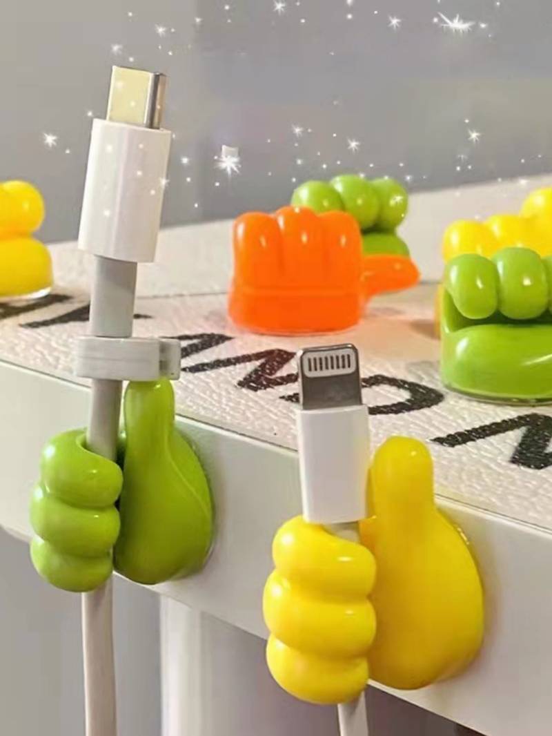 10pcs Random Color Small Hand Cable Organizer Holder