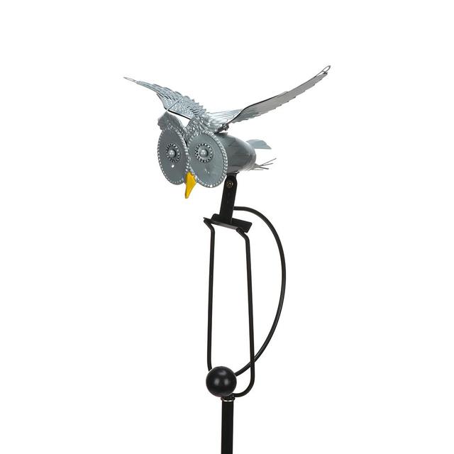 Metal Owl and Eagle Garden Stake Outdoor Decor Art