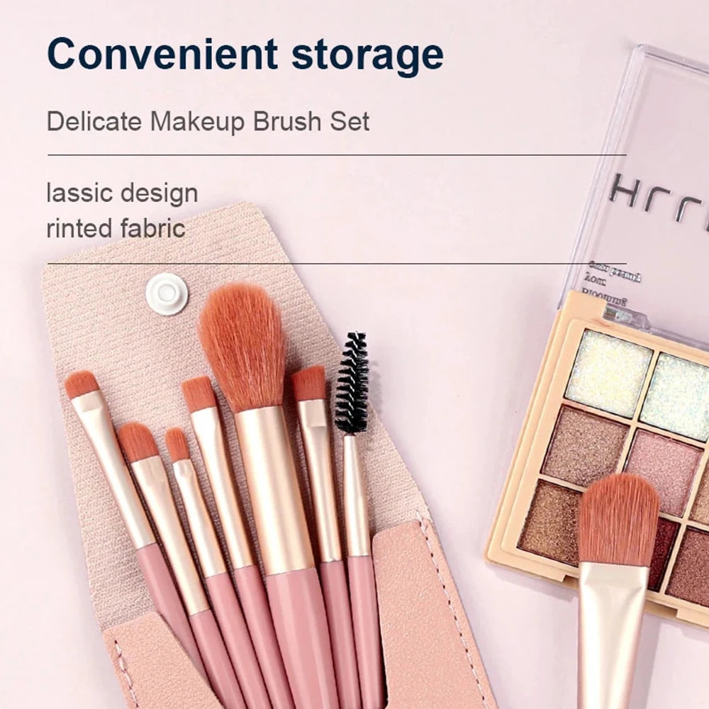8pcs Professional Makeup Brush Set for Beauty Cosmetics
