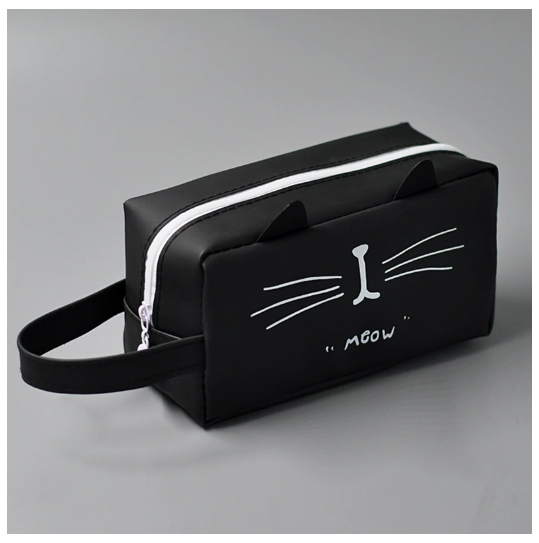 Cat Pencil Case, Silicone Stationery Organizer
