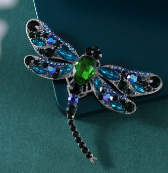 Vintage Dragonfly Brooch Scarf Clip Fashion Accessory