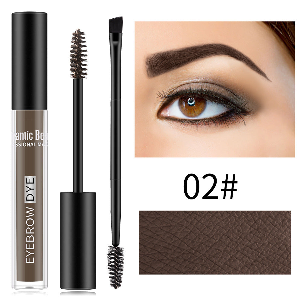 Double-Headed Eyebrow Brush with Lasting Gel Cream