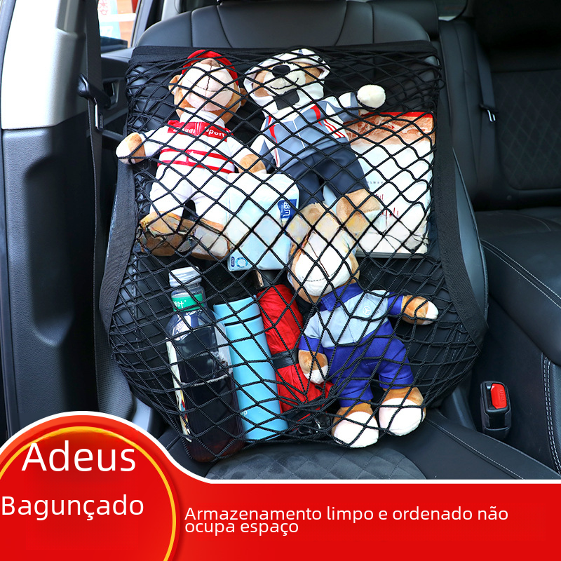 Car Trunk Double-Layer Net Storage Organizer