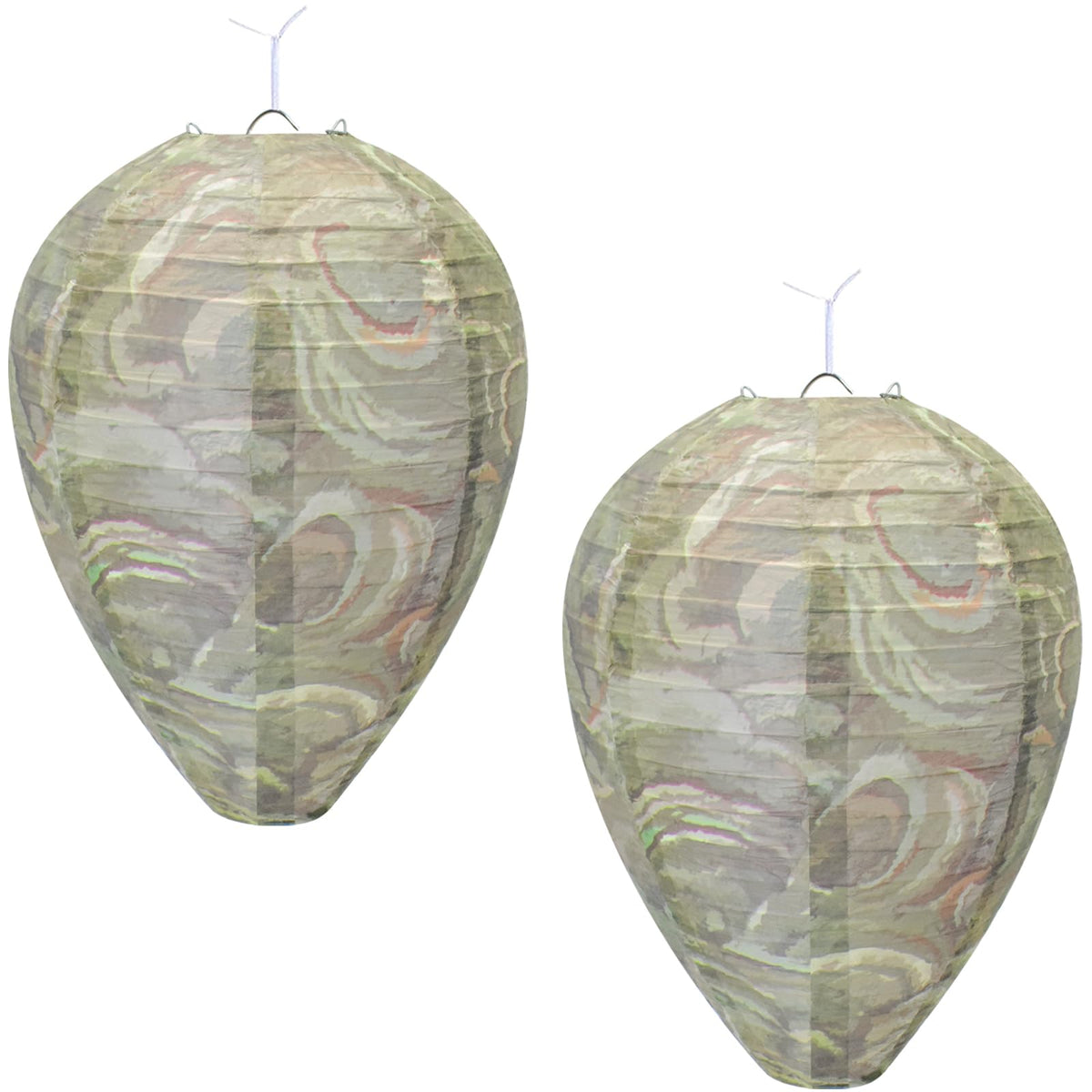 Halatool 2 Pcs Hanging Fake Wasp Nest Outdoor Fake Hornets Nest Decor for Home and Garden( Camouflage )