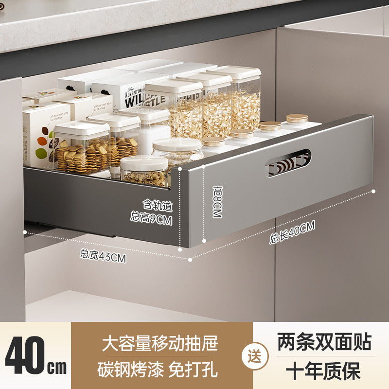 Pull-Out Storage Rack for Kitchen Drawer Organizer