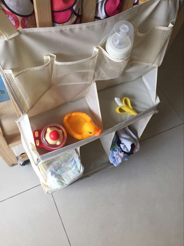 Baby Crib Hanging Storage Bag with 3D Design