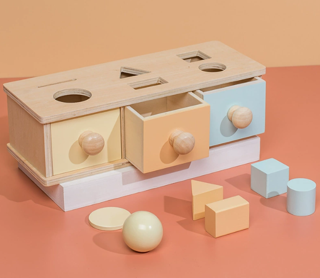 Montessori Wooden Drawer Box for Educational Toys