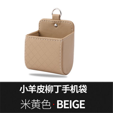 Car Vent Storage Bag - Leather Multi-Functional Organizer