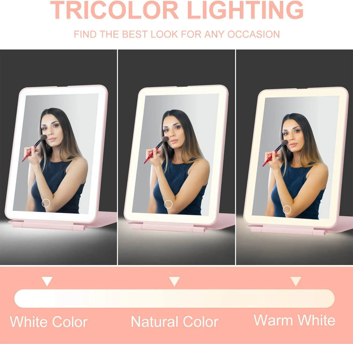 Foldable LED Makeup Mirror