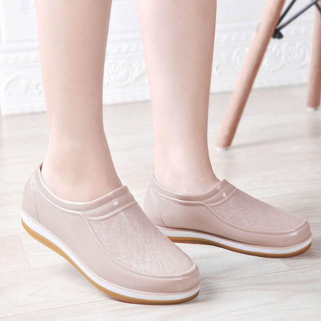 Women's Waterproof Low-tube Velvet Cotton Rain Boots