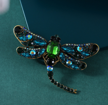 Vintage Dragonfly Brooch Scarf Clip Fashion Accessory