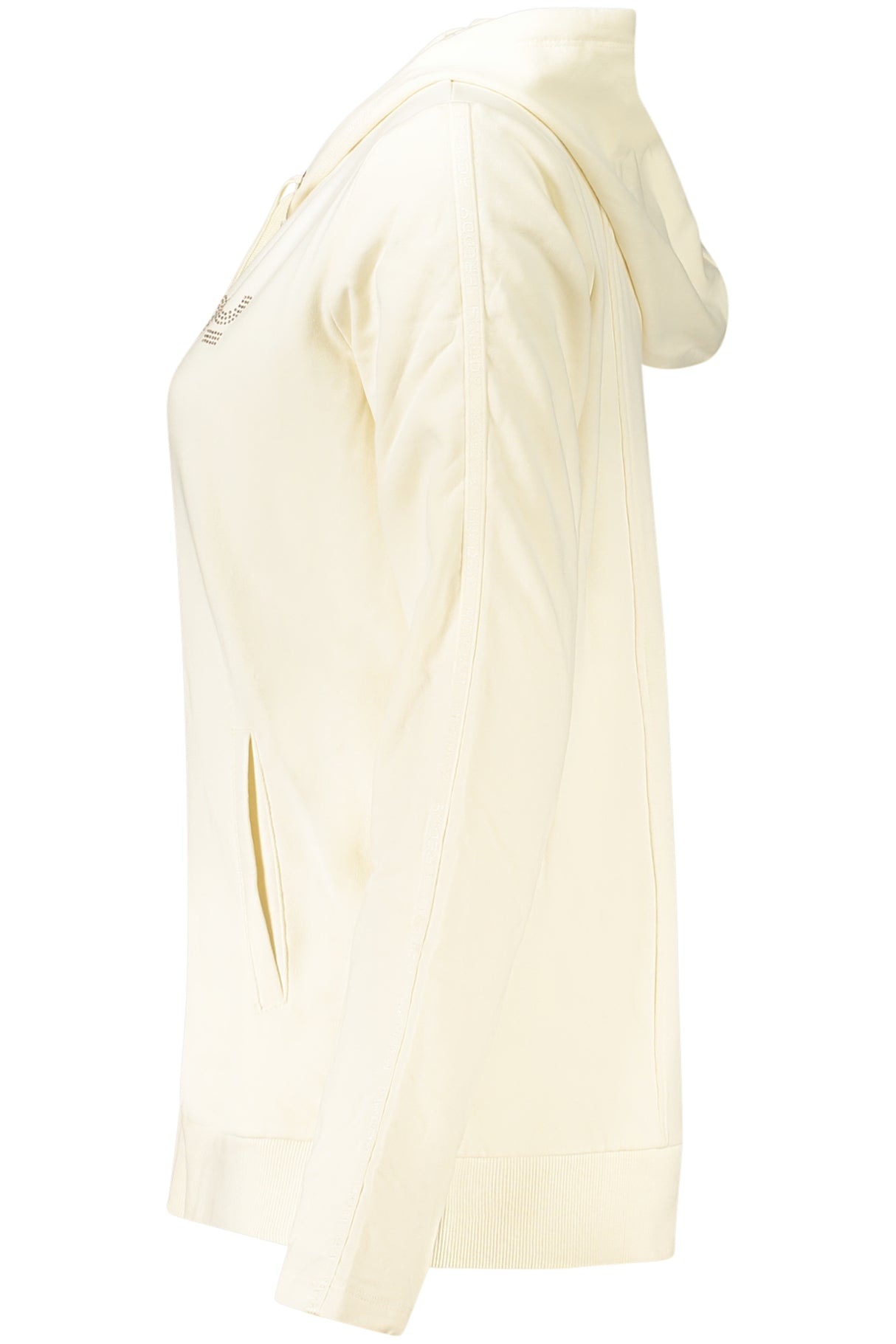 FREDDY WOMEN'S WHITE ZIP-UP SWEATSHIRT
