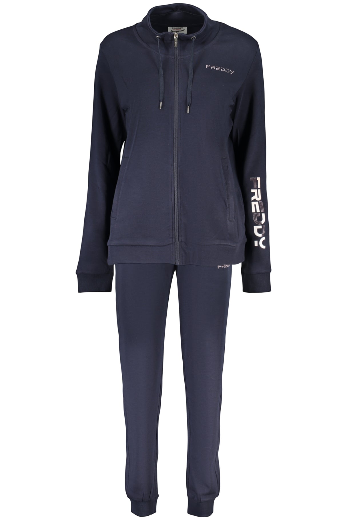 FREDDY WOMEN'S BLUE ZIP-UP SWEATSHIRT