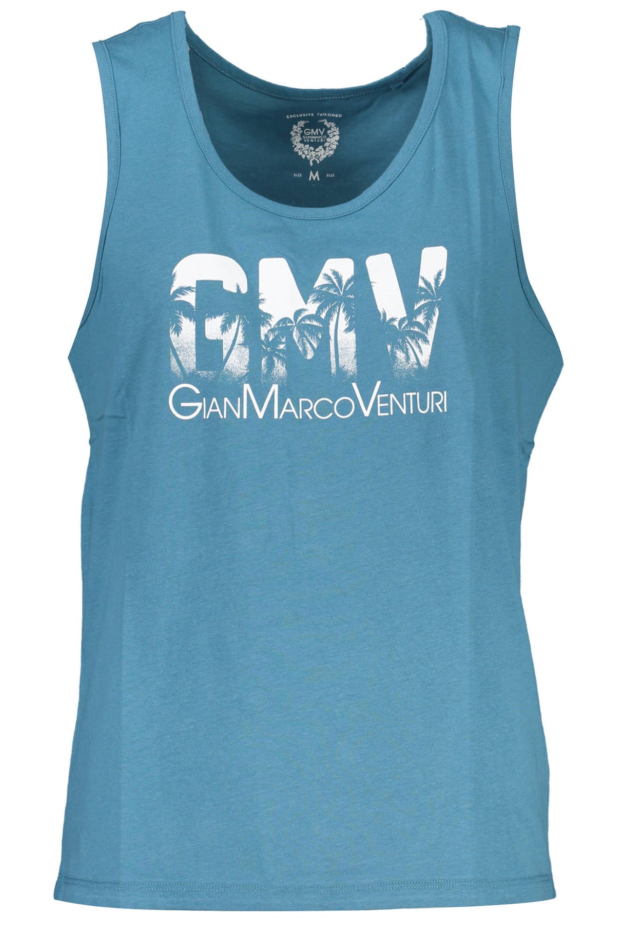 GIAN MARCO VENTURI MEN'S BLUE TANK TOP
