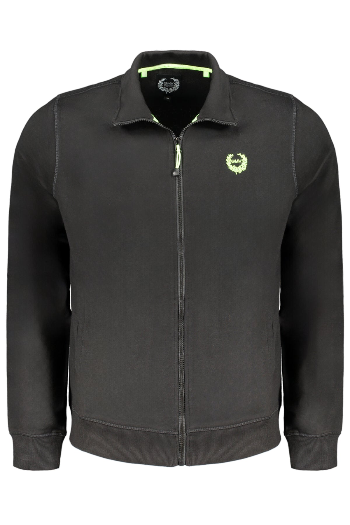 GIAN MARCO VENTURI MEN'S BLACK ZIP SWEATSHIRT
