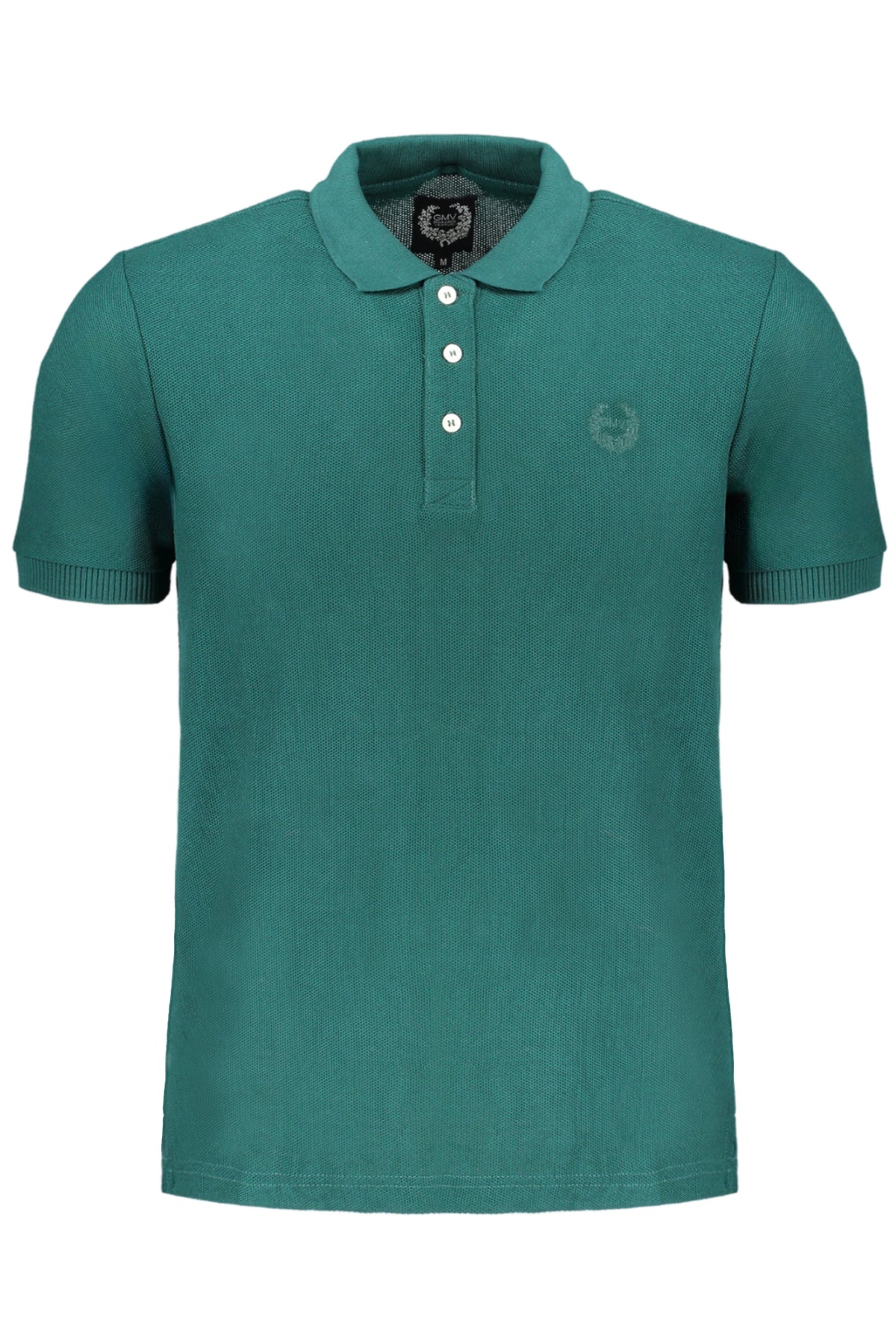GIAN MARCO VENTURI GREEN MEN'S SHORT SLEEVED POLO SHIRT