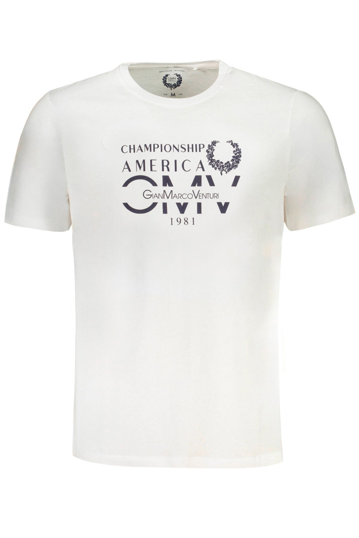 GIAN MARCO VENTURI MEN'S SHORT SLEEVED T-SHIRT WHITE