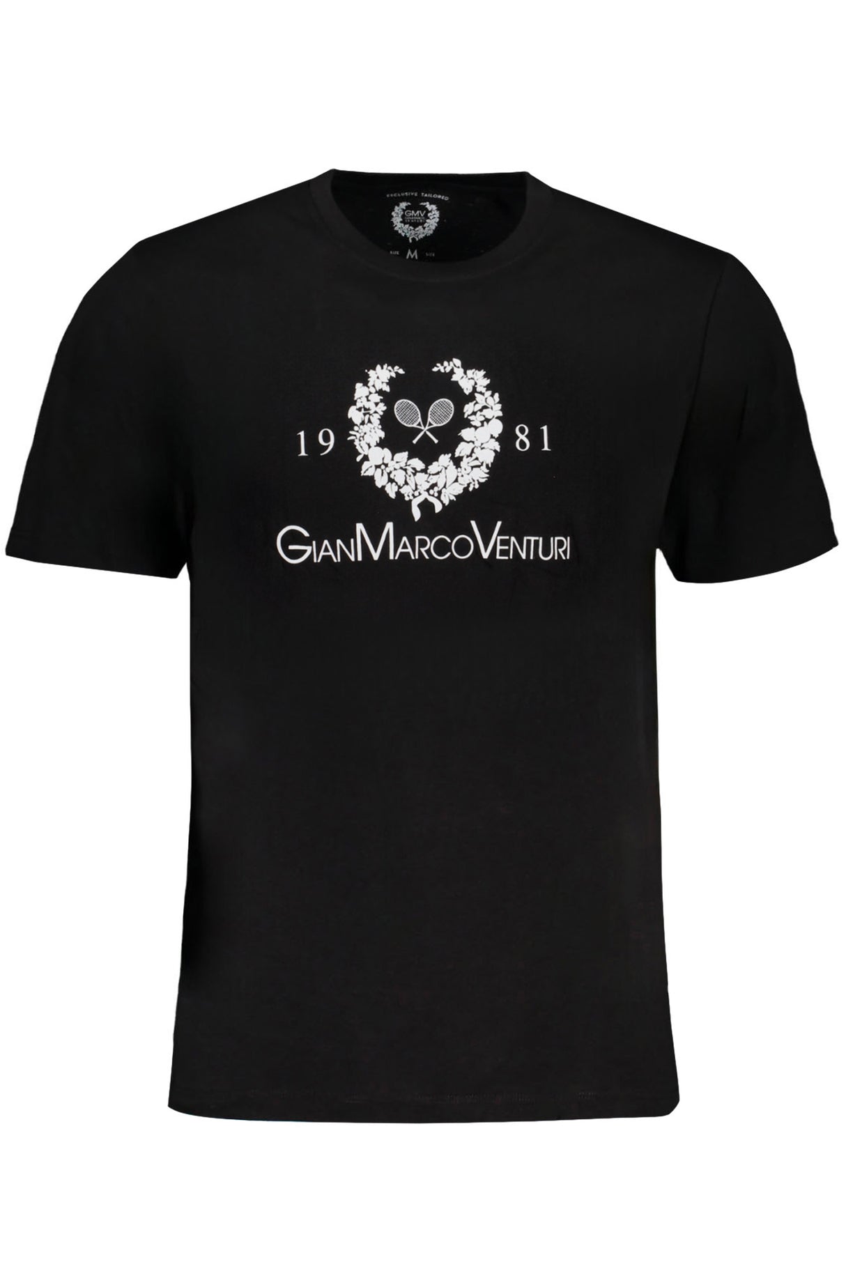 GIAN MARCO VENTURI MEN'S SHORT SLEEVED T-SHIRT BLACK