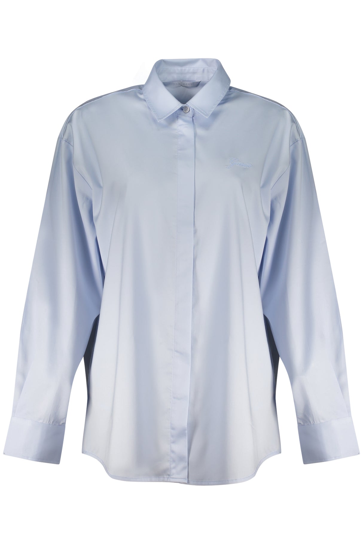 GUESS JEANS WOMEN'S LONG-SLEEVED SHIRT, BLUE